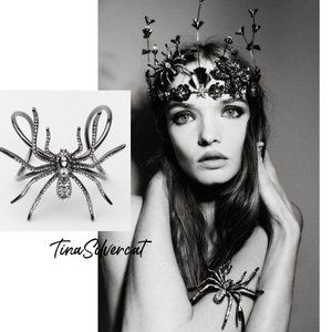 BLOGGER'S FAVE! Zara Spider Rhinestone Bracelet NWT